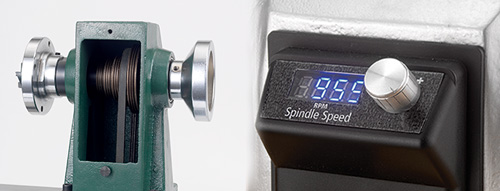 Regulacja prędkości w tokarach do drewna Cyfrowa i ręczna regulacja prędkości obrotowej w tokarkach do drewna