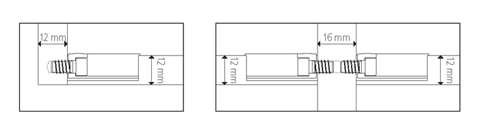Cabineo 8 - połączenie narożnikowe i przegród środkowych Cabineo 8 - połączenie narożnikowe i przegród środkowych