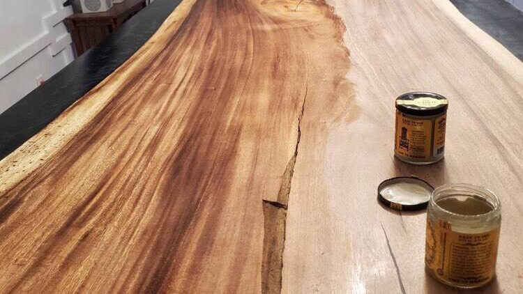 Drewniany blat zabezpieczony olejem Oxi Odie's | agencja-amk.pl Drewniany blat zabezpieczony olejem Oxi