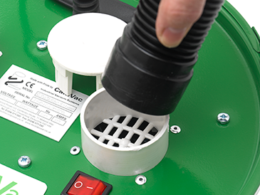 Wlot cyklonowy Unikalny cyklonowy wlot kieruje odpady z dala od filtra