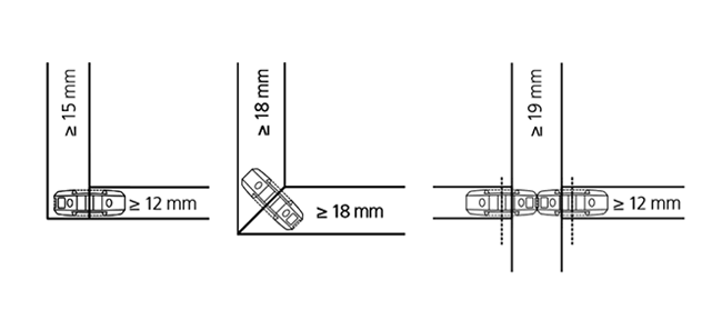 Grubość płyty przy różnych połączeniach Tenso P-14 Lamello | agencja-amk.pl Grubość płyty przy różnych połączeniach Tenso P-14 Lamello