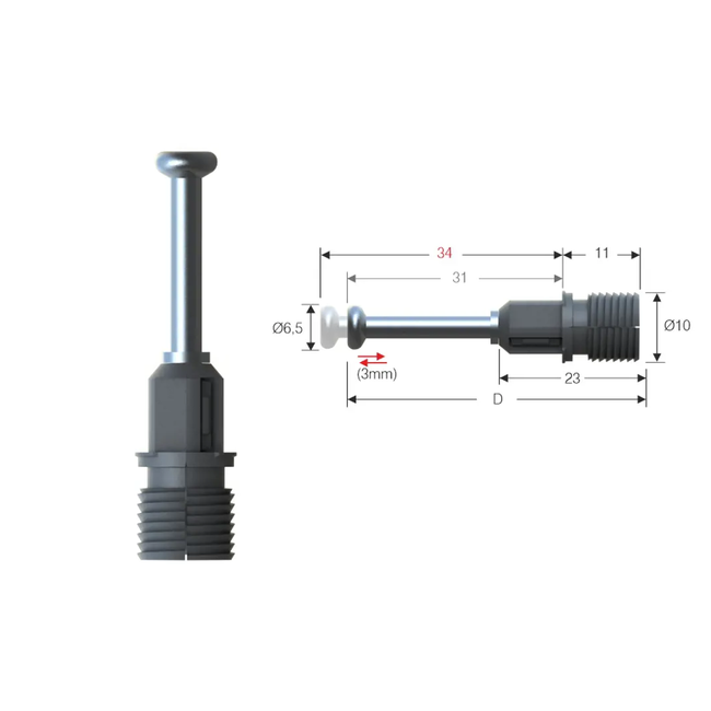 Śruby mimośrodowe Dufix ⌀8 x 24 mm