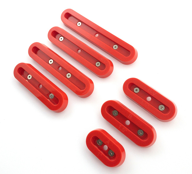 Zestaw szablonów kopiujących do czopów - 7 szt.