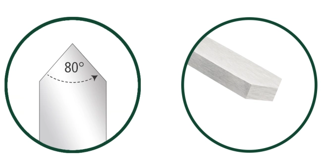 Dłuto tokarskie do zagłębień typu jaskółczy ogon 13 mm (1/2"), trzonek 30.5 cm