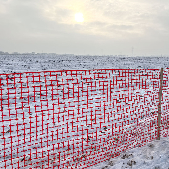 Siatka ogrodzeniowa, pomarańczowa PCV Strong szer. 100cm x 50m