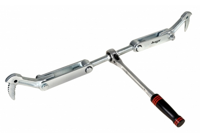 Ścisk ciesielski z grzechotką i hakami do wbijania