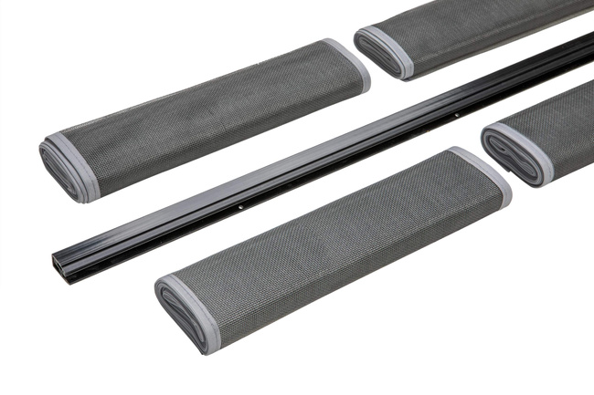 Moskitiera drzwiowa 4 pasy Premium | kotara szara 100x220cm