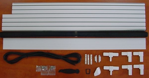 Moskitiera drzwiowa ramowa grafitowa | biała 100x210cm - zestaw