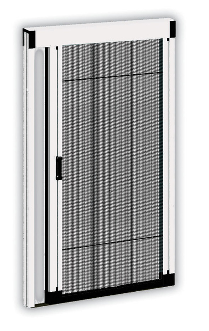 Moskitiera plisowana bezprogowa 105x230 cm biała