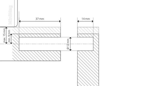 Złączka Invis Mx2 Lamello z nakrętką 14 mm