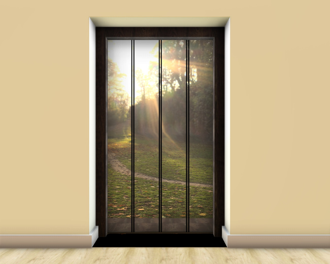 Moskitiera drzwiowa 4 pasy | kotara czarna 100x220cm