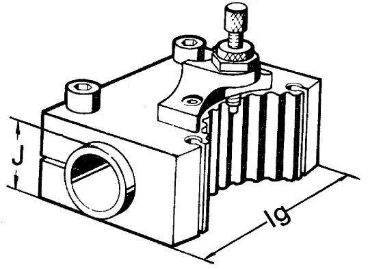 Szybkowymienny imak nożowy do mocowania wytaczaka, wielkość B Multifix BJ 40120 (tokarki modele ZX)