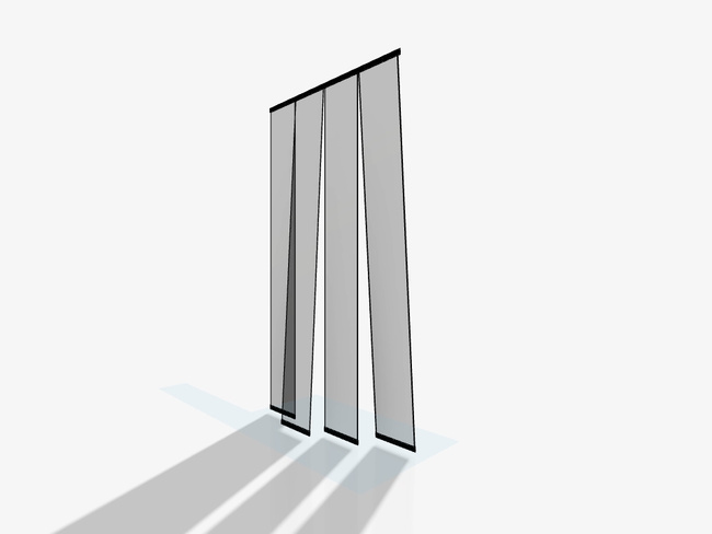 Moskitiera drzwiowa 4 pasy | kotara czarna 100x220cm