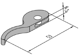 6 - klamka do sztyftu sprężynowego