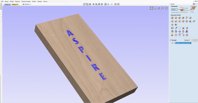 Oprogramowanie CAD/CAM Aspire PL - licencja wieczysta
