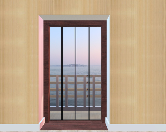 Moskitiera drzwiowa 4 pasy | kotara czarna 100x220cm