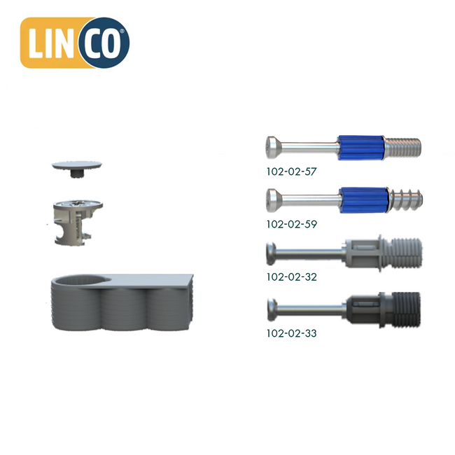 Złącze mimośrodowe LINCO 16 + trzpień ⌀8 x 34 mm