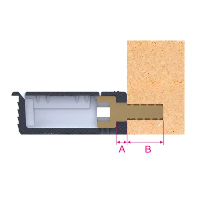 Śrubowe złącze meblowe QFIX do płyt od 16mm + śruba 6x7.5 mm HEX - 50 kpl.