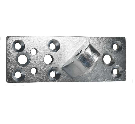 Ścisk ciesielski z grzechotką, przykręcany do drewna z obrotową płytą 360°