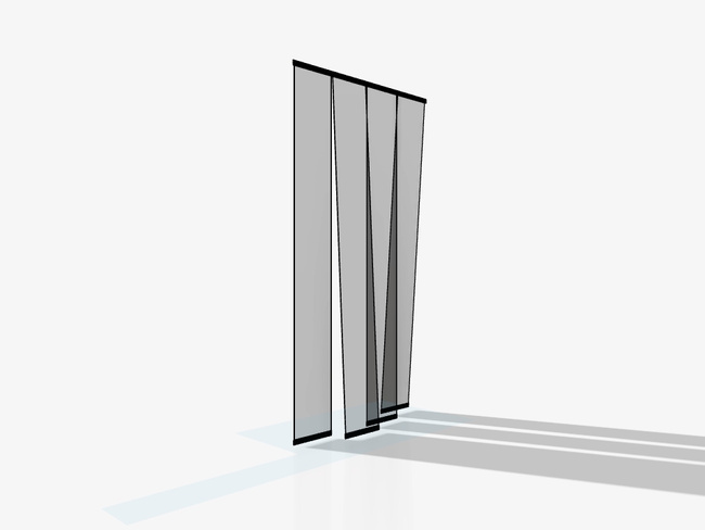 Moskitiera drzwiowa 4 pasy | kotara czarna 100x220cm