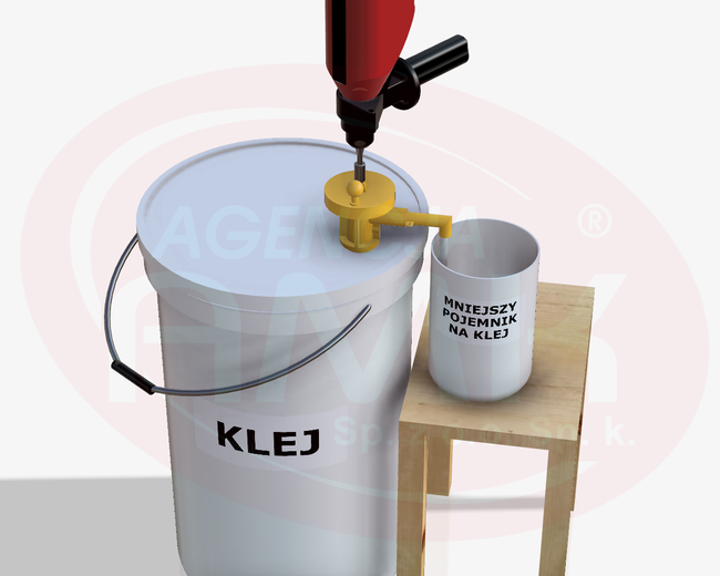 Pompa na wiertarkę, ręczna do beczki, wiadra 10 lub 30 kg