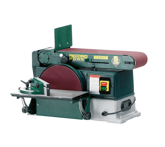 Szlifierka tarczowo-taśmowa do drewna 800W BDS250 Record Power