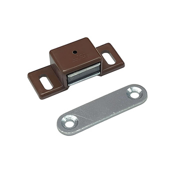 Zatrzask, zamek magnetyczny do moskitiery brązowy