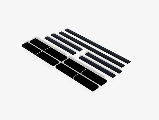 Moskitiera drzwiowa 4 pasy | kotara czarna 100x220cm