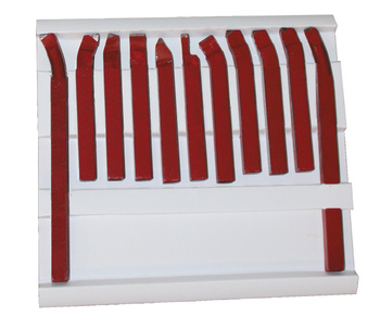 Noże tokarskie 10x10mm, zestaw złożony z 11 szt.