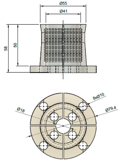 Szczęki tokarskie 55 mm