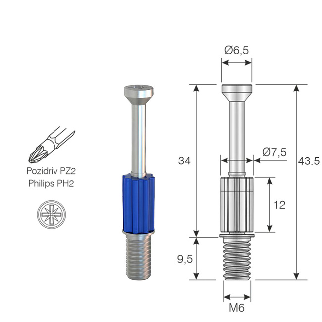 Śruby mimośrodowe Dufix ⌀8 x 24 mm