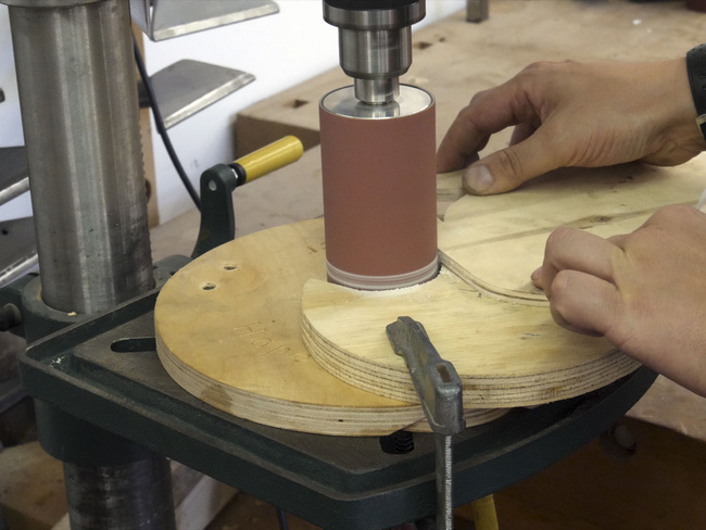 Wałek szlifierski ⌀25 mm z rzepem, aluminiowy