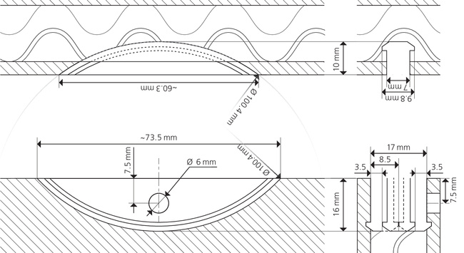 Złącze LC P-16x17 mm do Clamex P - 80 szt.