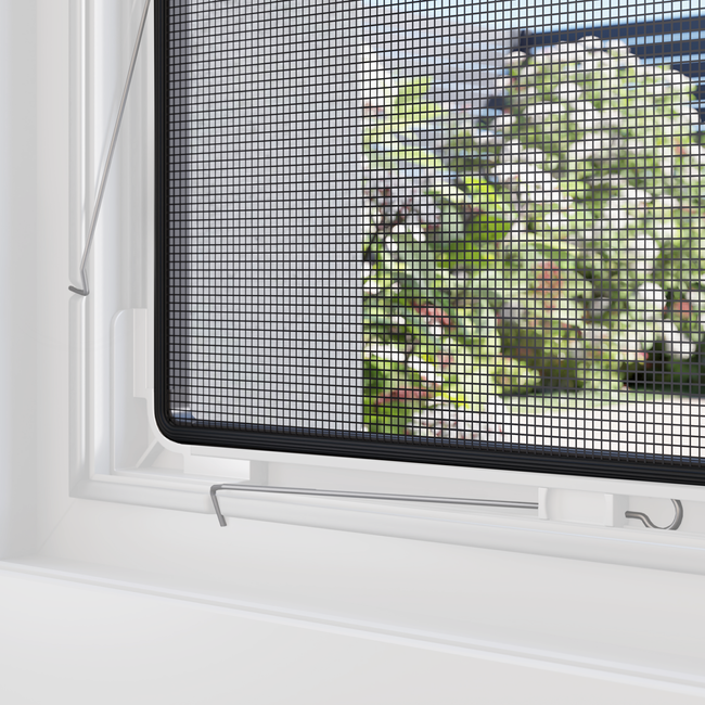 Moskitiera na okno ramowa biała 100x120 cm BASIC - zestaw