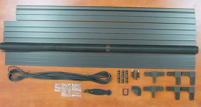 Moskitiera drzwiowa ramowa grafitowa | biała 100x210cm - zestaw