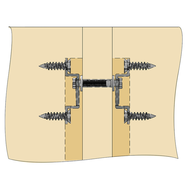 Złącze meblowe przesuwne, dwustronnego działania MODULAR-4031