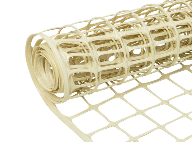 Siatka rabatowa, kontenerowa, ogrodzeniowa beżowa szer. 120cm x 3m