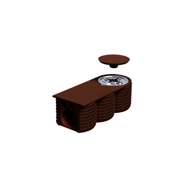 Korpus złącza LINCO 16 do płyt od 16 mm antracyt