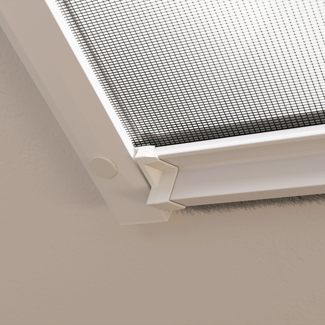 Moskitiera na okno dachowe rolowana biała 134x155 cm COMFORT - zestaw