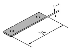 6 - Podkładka dystansowa do zawiasu 1,0mm x 34mm