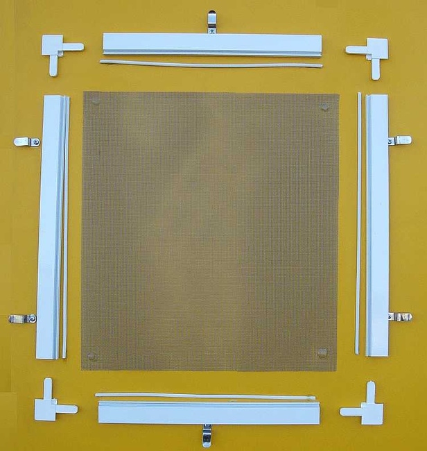 Profil aluminiowy do moskitiery okiennej A2 w okleinie złoty dąb - 3m