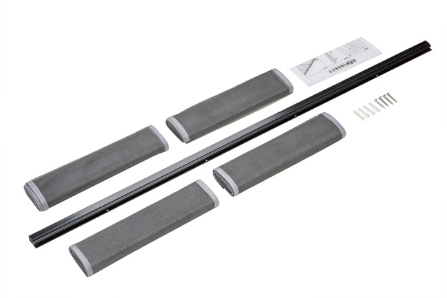 Moskitiera drzwiowa 4 pasy Premium | kotara szara 100x220cm