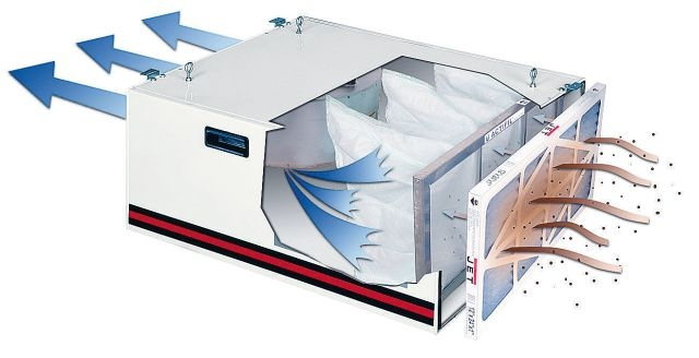 Oczyszczacz powietrza, filtr warsztatowy 600m³/h AFS-500 JET 230V