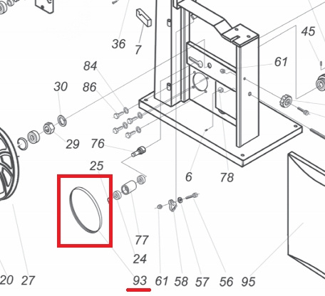 Pasek klinowy do pilarki BS300E (nr. 93)