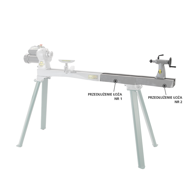 Żeliwne przedłużenie łoża tokarki do drewna Coronet Herald HERALD-E