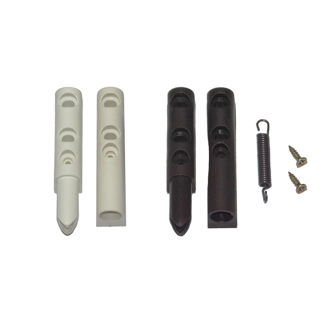 Zawias do moskitiery drzwiowej z PCV ze sprężyną (samozamykaczem)