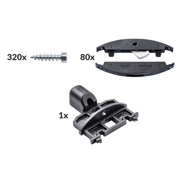 Clamex S-20 ze śrubą i przyrządem – 20 par
