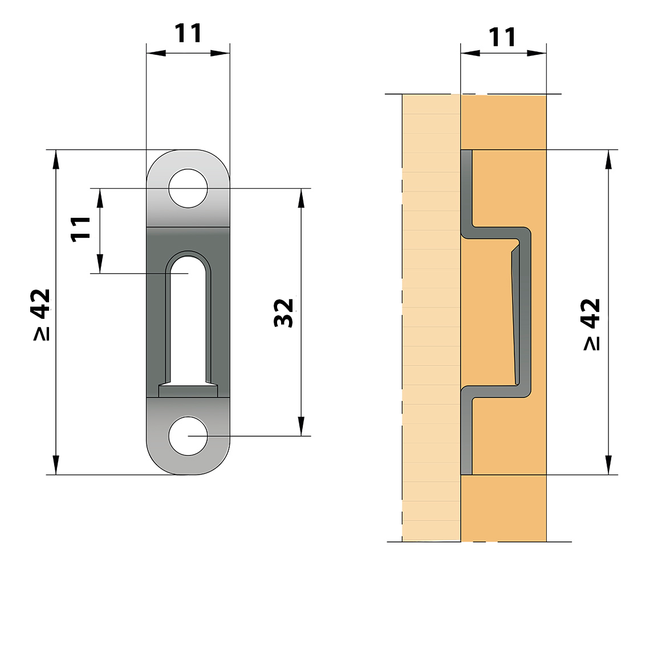 Złącze przesuwne, lekko rozłączalne MODULAR-4032
