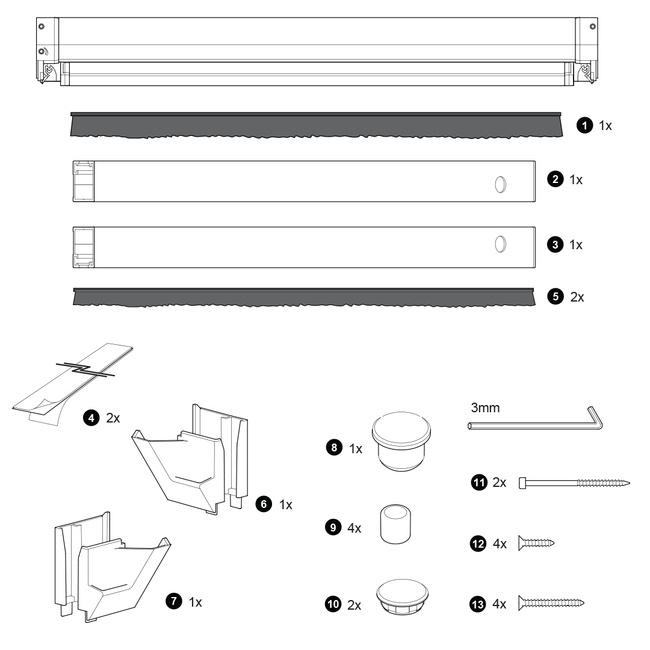 Moskitiera na okno dachowe rolowana biała 134x155 cm COMFORT - zestaw