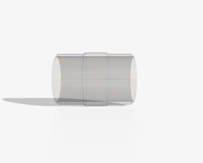 Łącznik przezroczysty do węży elastycznych ⌀ 2.5" - wewnętrzny